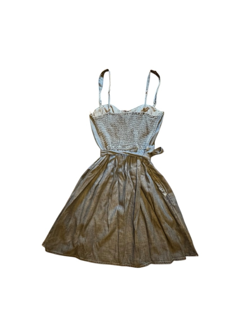 Abercrombie & Fitch Denim Belted Corset Jean Dress in Chambray - Picture 9 of 10